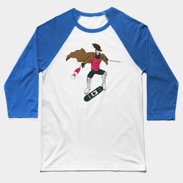 One Charged Duder Baseball T-Shirt by CalebLindenDesign